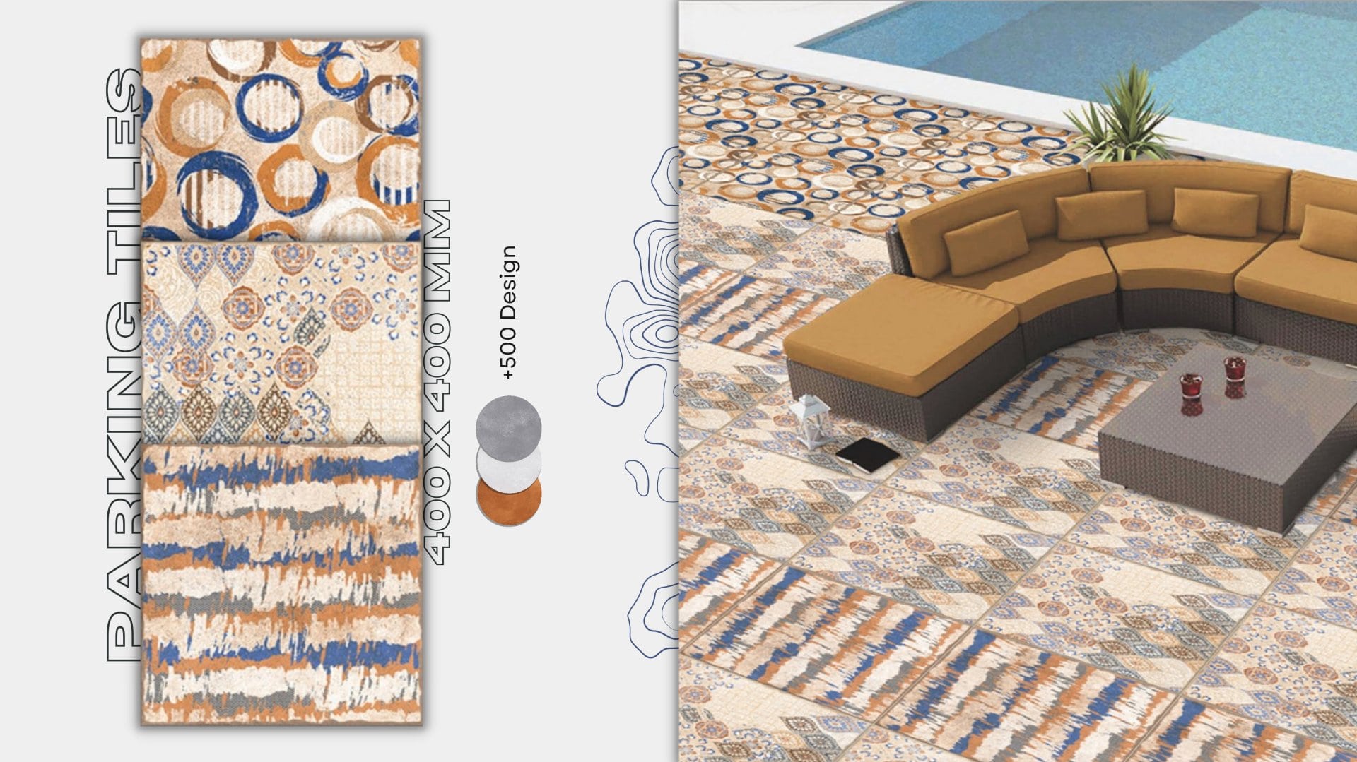 Iwin Ceramic parking tiles